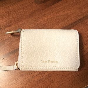 vera bradley white leather wallet